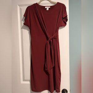 Motherhood burgundy maternity dress